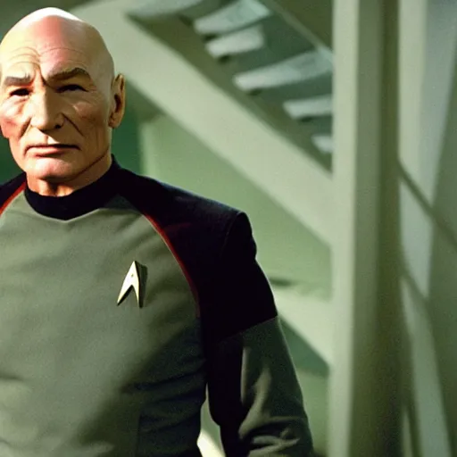 Prompt: Star trek enterprise episode where Picard became a caveman