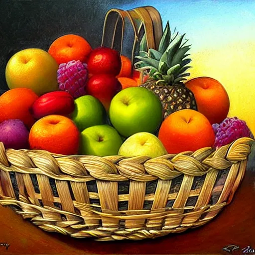 Image similar to fruit basket, fruit, ed binkley