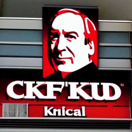 Image similar to saul goodman's face in the kfc logo