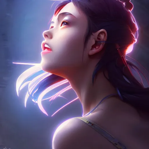 Image similar to beautiful trooper anime girl portrait, anime, cyberpunk, ultra detailed, elegant, intricate, dynamic lighting, hyperrealist, digital art, digital painting, artstation, wlop, sharp focus, illustration, art by artgerm and greg rutkowski and alphonse mucha, 8 k