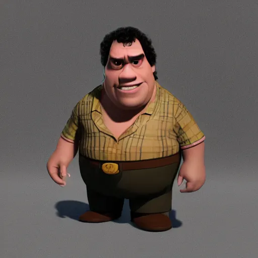 Image similar to andre the giant as a pixar disney character from up ( 2 0 0 9 ), unreal engine, octane render, 3 d render, photorealistic