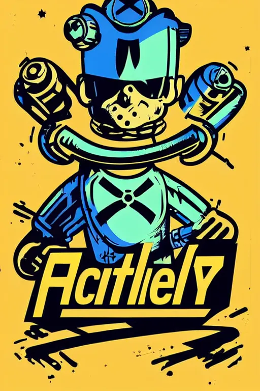 Image similar to fallout 7 6 retro futurist illustration art by butcher billy, sticker, colorful, illustration, highly detailed, simple, smooth and clean vector curves, no jagged lines, vector art, smooth andy warhol style