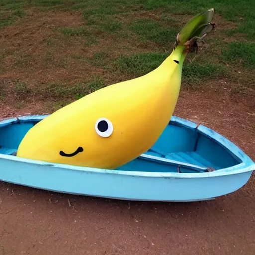 Image similar to friendly banana in a boat