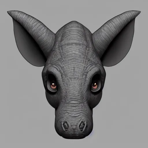 Image similar to simplified triceratops head cute, popular on artstation, popular on deviantart, popular on pinterest