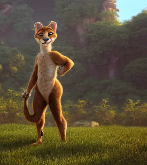 Prompt: a film still from the movie zootopia main character portrait anthro anthropomorphic mountain lion head animal person fursona wearing gym shorts at the gym pixar disney dreamworks animation sharp rendered in unreal engine 5 octane key art by greg rutkowski bloom dramatic lighting modeling expert masterpiece render