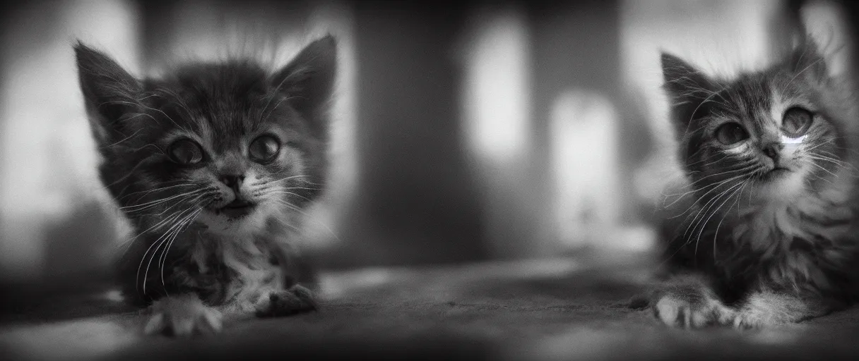 Image similar to a kitten vampire lord dramatic lighting cinematic establishing shot extremely high detail foto realistic cinematic lighting post processed