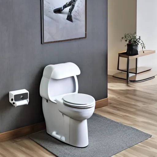 Prompt: gaming chair as toilet