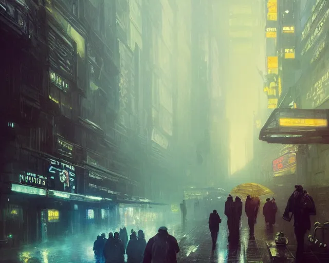 Image similar to 2 0 1 8 blade runner movie still man look at the cityscape from roof perfect face fine realistic face pretty face neon puffy jacket blue futuristic sci - fi elegant by denis villeneuve tom anders zorn hans dragan bibin thoma greg rutkowski ismail inceoglu illustrated sand storm alphonse mucha