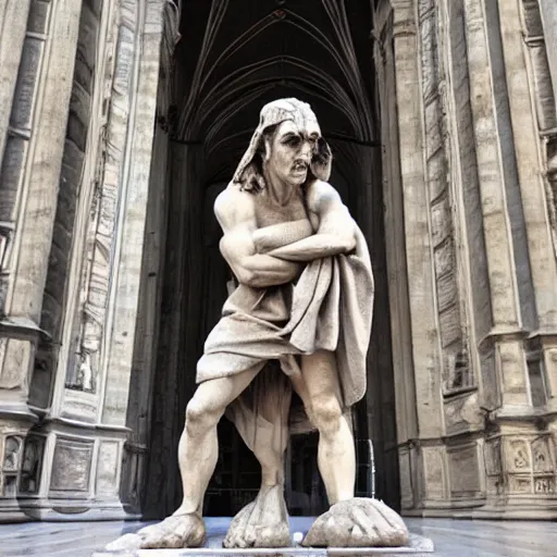 Image similar to the hunchback of notre dame visiting piazza del duomo milan