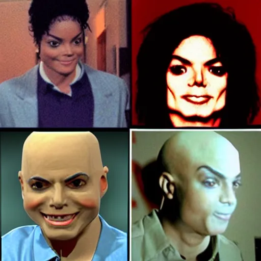 Image similar to bald michael jackson