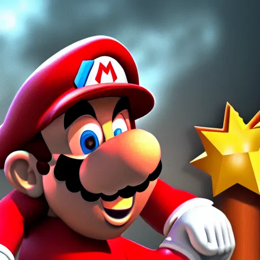 Image similar to gritty realistic mario big nose angry award winning photograph