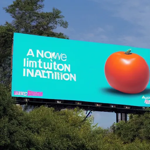 Image similar to a billboard advertising Inflation