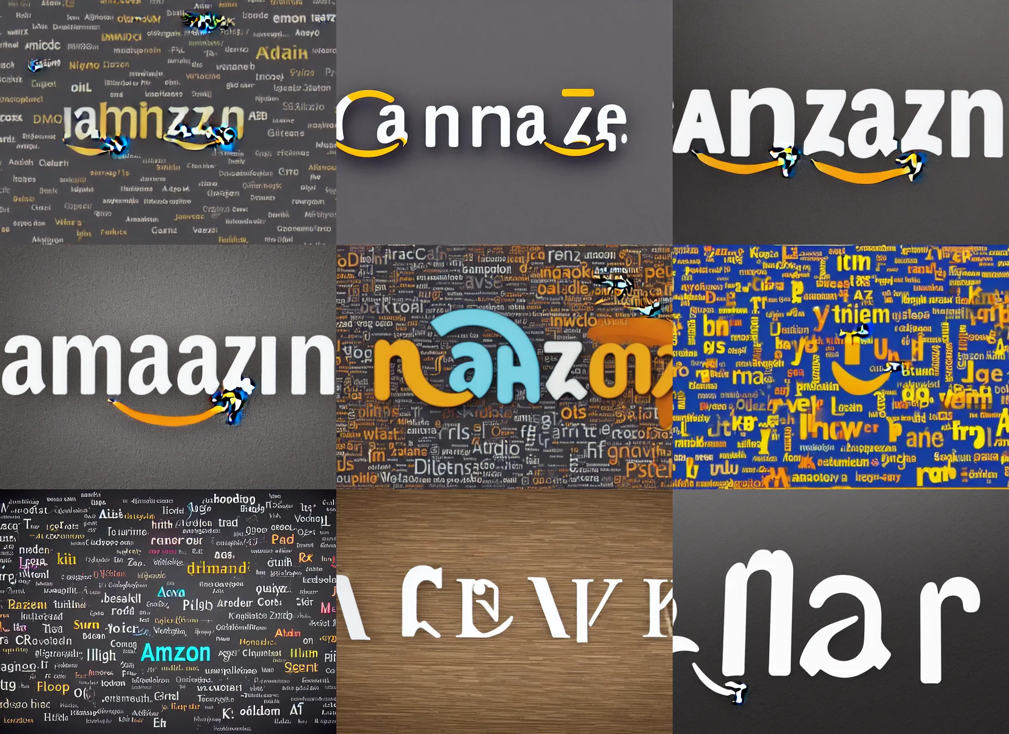 Prompt: an amazon branded graphic of the alphabet with added proprietary letters