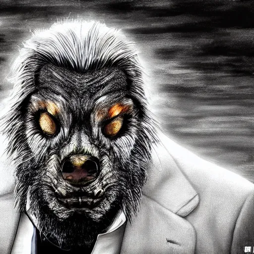 Image similar to a portrait of a grey old man werewolf (((((((((((((((((((((((((((((((((((((((((((((((((((dragon))))))))))))))))))))))))))))))))))))))))))))))))))), epic fantasy art by Greg Rutkowski