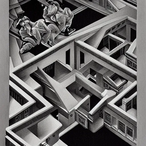 Prompt: MC Escher Painting