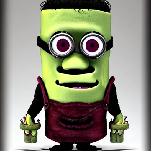 Prompt: Frankenstein minion made from severed body parts and human organs