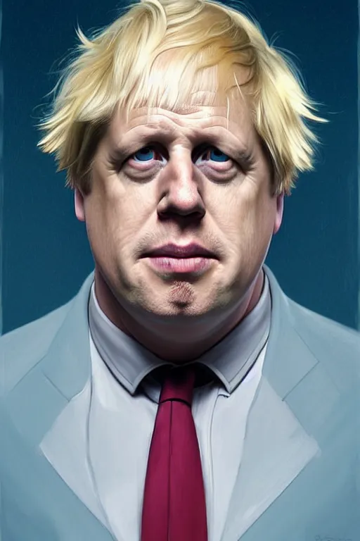 Image similar to boris johnson as patrick the star from sponge bob, realistic portrait, symmetrical, highly detailed, digital painting, artstation, concept art, smooth, sharp focus, illustration, cinematic lighting, art by artgerm and greg rutkowski and alphonse mucha