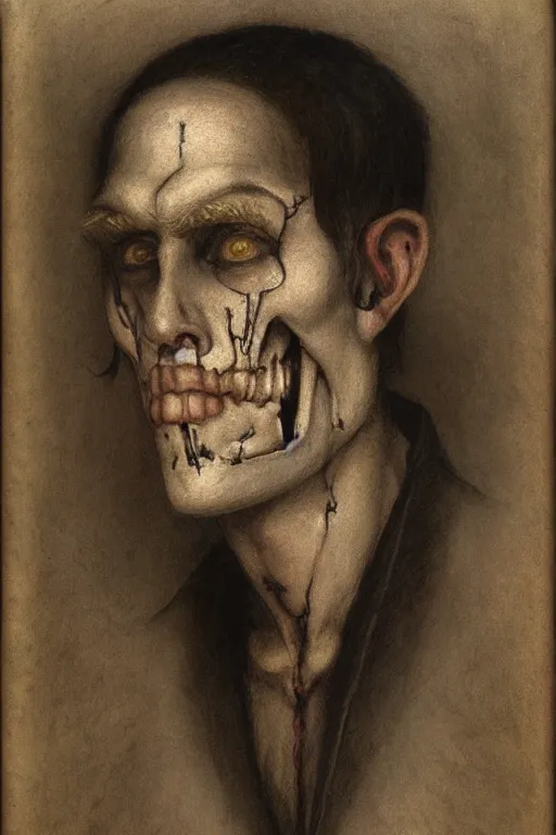 Prompt: portrait of beautiful young gothic oldman, warhammer, a lot of scars, the middle ages, highly detailed, artstation, illustration, art by alfred kubin, 8 k quality