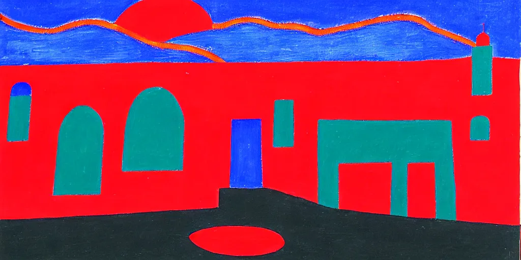 Image similar to Oaxaca city in the style of Rufino Tamayo