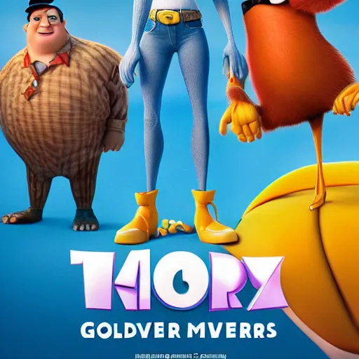 Image similar to pixar movie, thots and golddiggers, 4 k