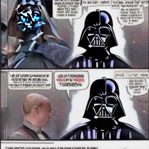 Image similar to darth vader committing tax fraud