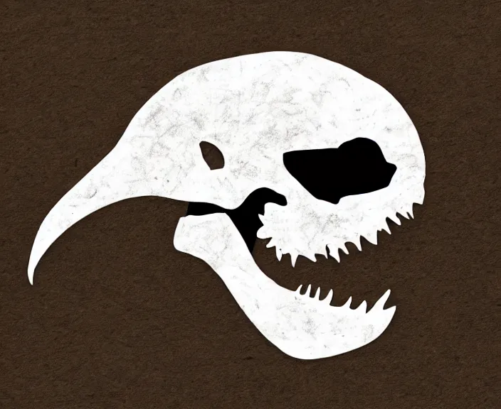 Prompt: velociraptor skull