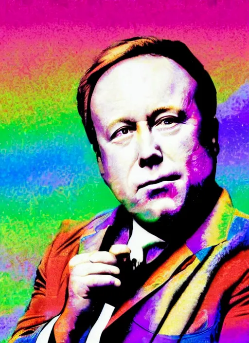 Image similar to alex jones by Zbigniew Brzezinski lisa frank