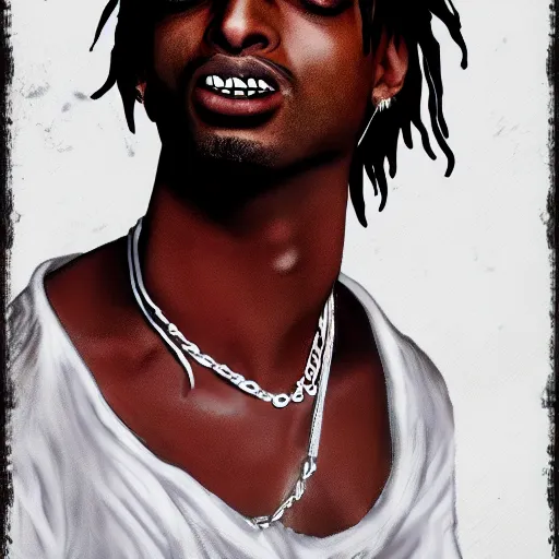 Image similar to playboi carti as a vampire digital art 4 k the detailed super realistic