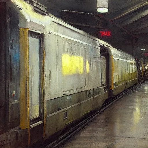 Prompt: toronto kipling station painting by jeremy mann