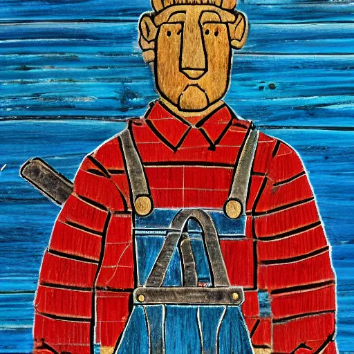 Image similar to a farmer, appalachian folk art, detailed, award winning, 4 k