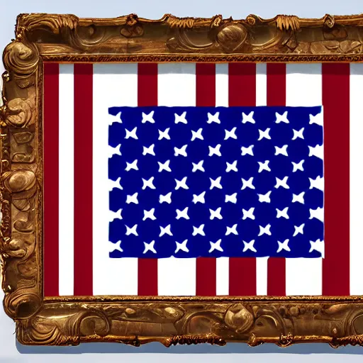 Image similar to the american flag in mexican style