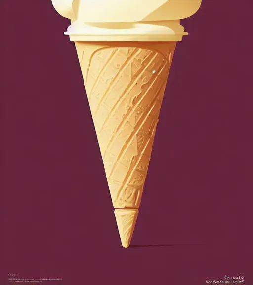 Prompt: icon stylized minimalist ice cream! cone rob lowe, loftis, cory behance hd by jesper ejsing, by rhads, makoto shinkai and lois van baarle, ilya kuvshinov, rossdraws global illumination