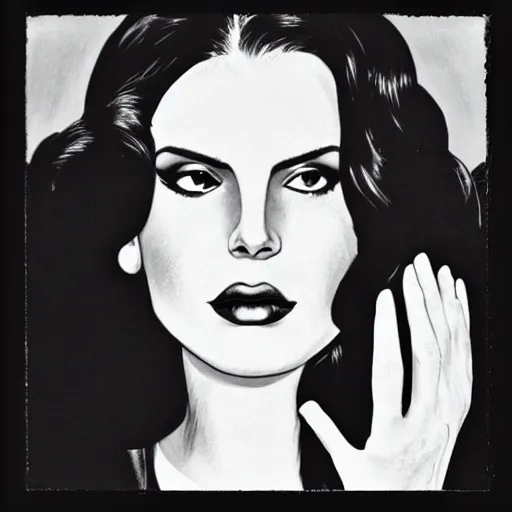 Image similar to lana del rey by dario argento