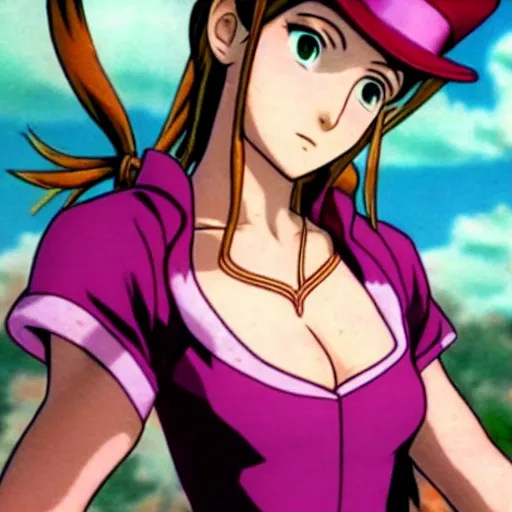 Prompt: aerith gainsborough in jojos bizarre adventure, high quality