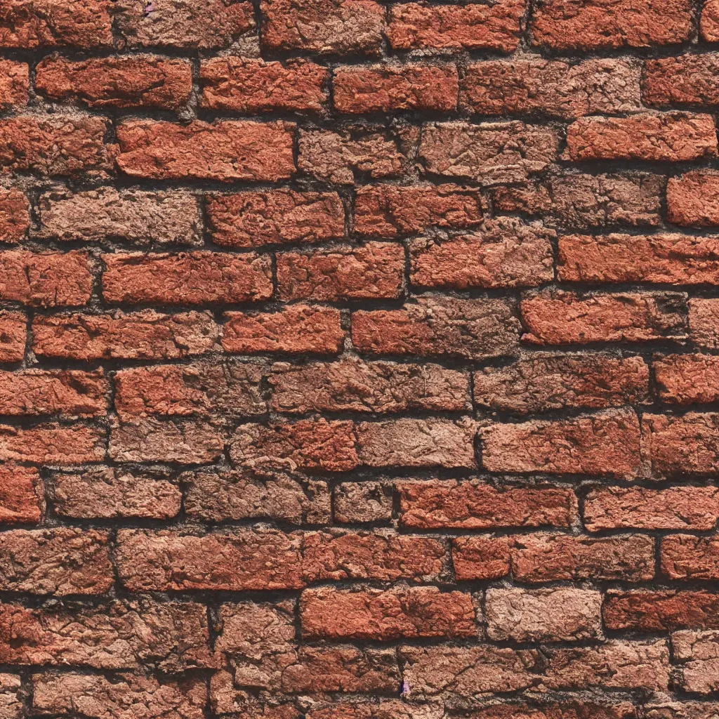 Prompt: photo of an irregular brick wall texture, seamless micro detail