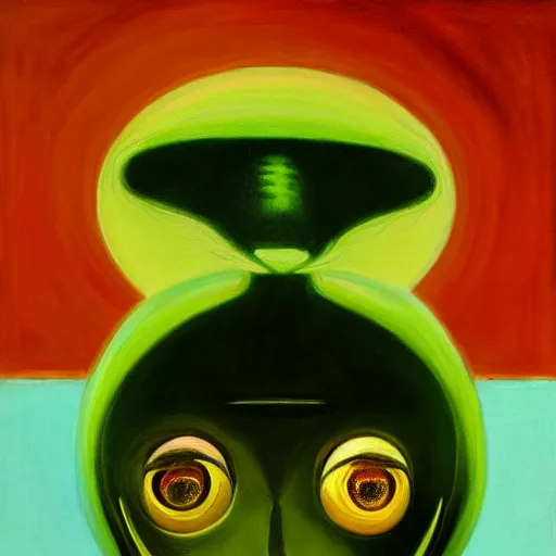 Image similar to alien by wayne thiebaud