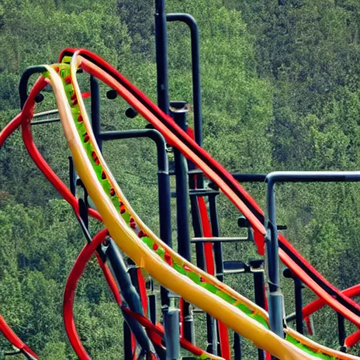 Image similar to a dangerous roller coaster