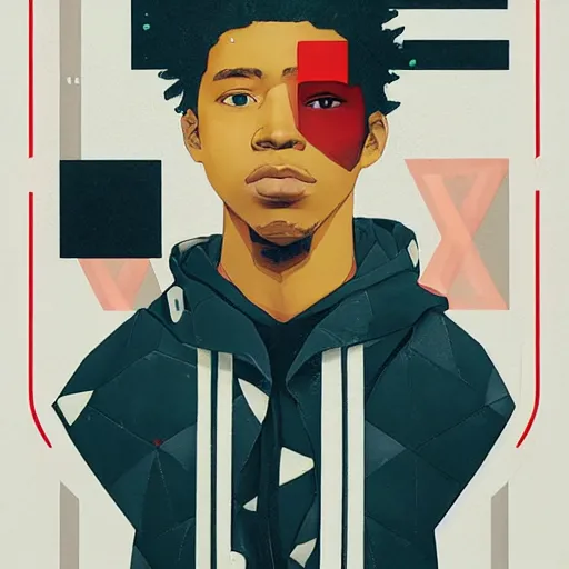 Image similar to Supreme x Yasuke Profile Picture by Sachin Teng, asymmetrical, Organic Painting , Matte Painting, geometric shapes, hard edges, graffiti, street art,:2 by Sachin Teng:4