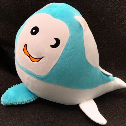 Prompt: HD, A happy dolphin, plush doll, 8k