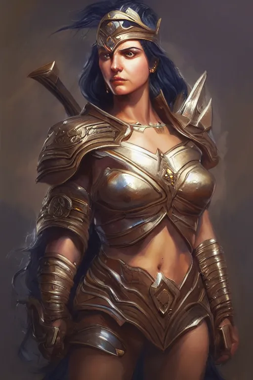 Image similar to amazon valkyrie athena, d & d, fantasy, portrait, highly detailed, headshot, digital painting, trending on artstation, concept art, sharp focus, illustration, art by artgerm and greg rutkowski and magali villeneuve