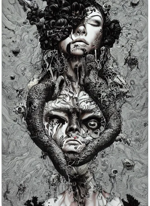 Image similar to Poison goddess painting by Dan Hillier, trending on artstation, artstationHD, artstationHQ, 4k, 8k