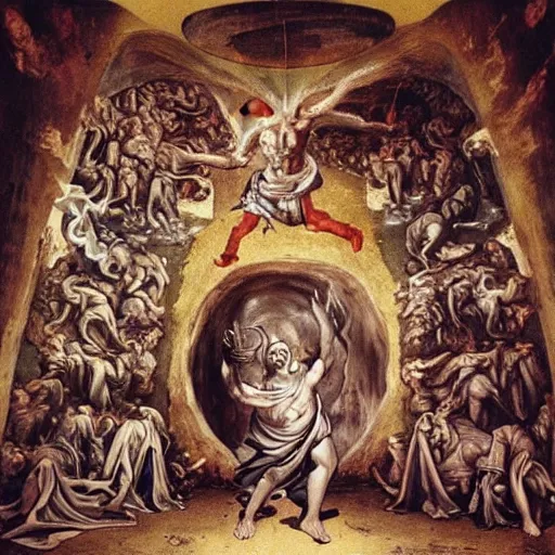 Prompt: “ kentaro miura ” “ pushead ” sistine chapel horror shape diablo canyon chernobyl heaven 1 0 2 4 x 1 0 2 4