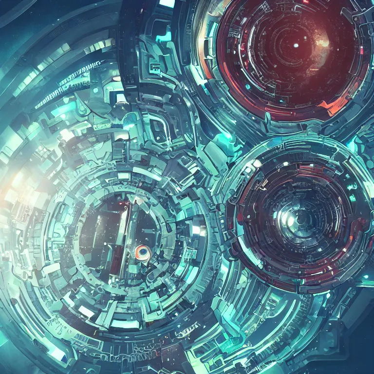 Image similar to circular futuristic and metallic token with ( ( kynthic ) ) in the center, sharp details, art style by beeple and android jones