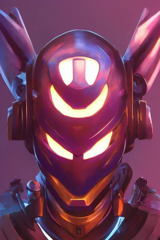 Image similar to epic mask helmet robot ninja portrait stylized as fornite style game design fanart by concept artist gervasio canda, behance hd by jesper ejsing, by rhads, makoto shinkai and lois van baarle, ilya kuvshinov, rossdraws global illumination radiating a glowing aura global illumination ray tracing hdr render in unreal engine 5