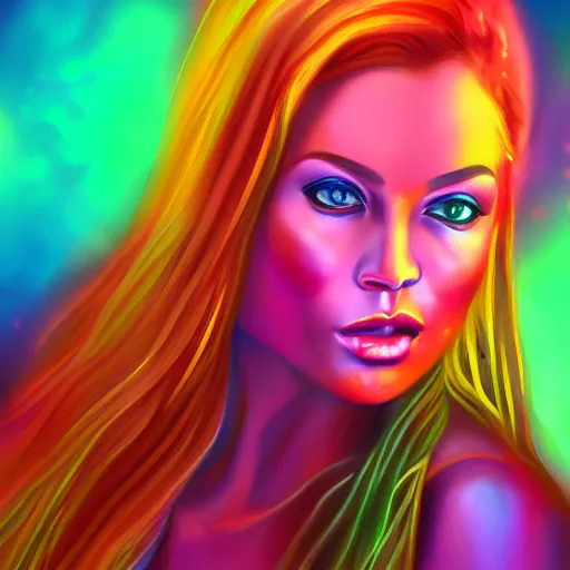 Image similar to Beautiful painting of Mirabel from Encanto, digital painting, colorful lighting