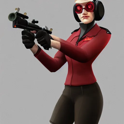 Image similar to spy from team fortress 2 as a woman, concept art, trending in artstation, artstationHD, artstationHQ, highly detailed, 4k