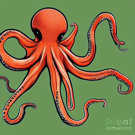 Image similar to octopus playing football, highly detailed digital art