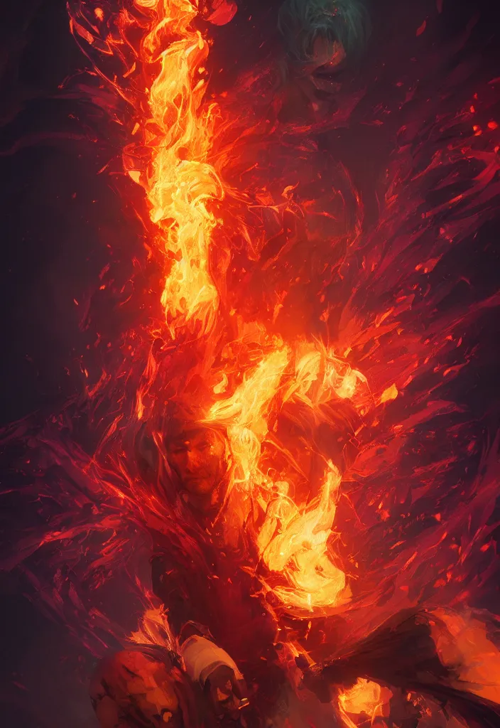 Prompt: a fancy portrait of pissed off mage engulfed in colorful flames by greg rutkowski, sung choi, mitchell mohrhauser, maciej kuciara, johnson ting, maxim verehin, peter konig, 8 k photorealistic, cinematic lighting, hd, high details,