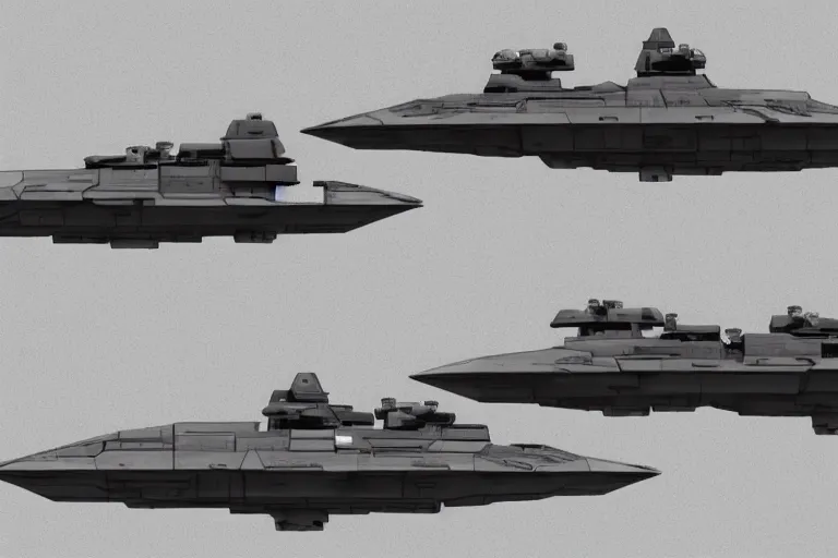 Prompt: concept art of a futuristic military battleship, in gunmetal grey, extremely symmetrical, blueprint schematics, top down view, bottom view, side view, mecha inspired, macross, battlestar galactica, robotic, highly detailed, artstation, pinterest, super realistic, hard surface model, autodesk maya, octane render