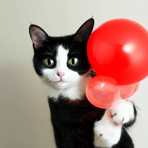 Prompt: a cat that is a balloon